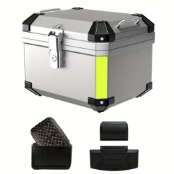 Baúl trasero para motocicleta LIXADA de 45 litros, impermeable, para guardar casco y equipaje