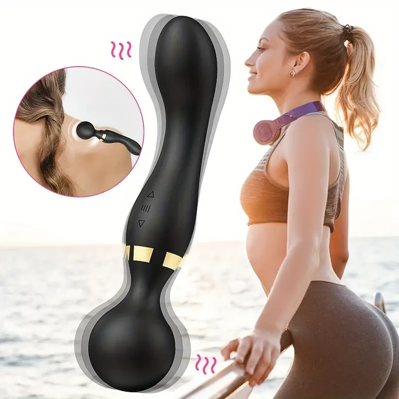 Pistola de masaje portátil de tejido profundo con control de doble dirección - Dispositivo portátil para alivio y recuperación muscular, 3 modos, motor silencioso sin escobillas, diseño ergonómico - Recargable por USB