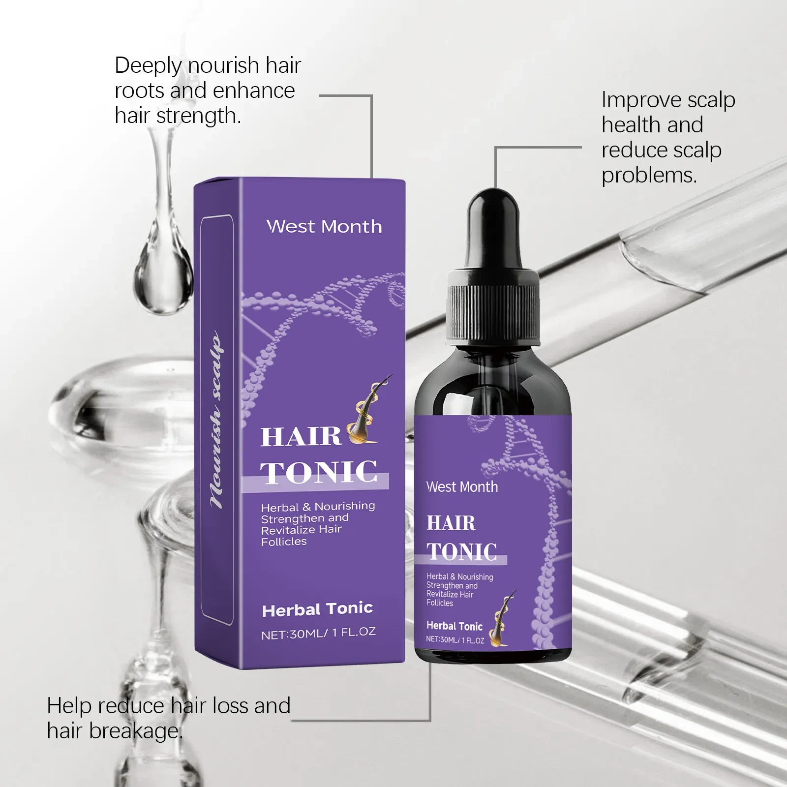 Solución para el cuidado del cabello hidratante y nutritivo suave