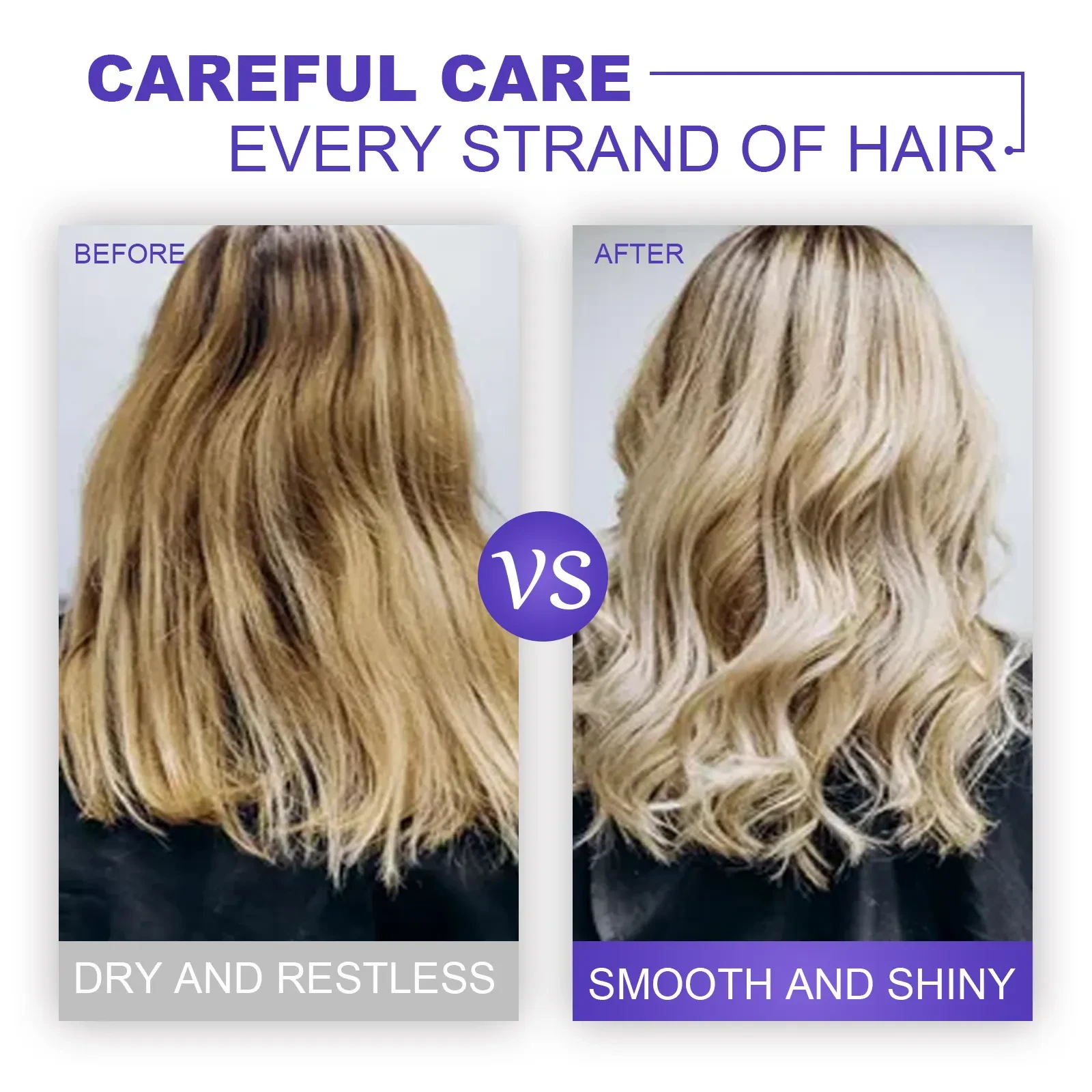 Mascarilla capilar morada hidratante suave