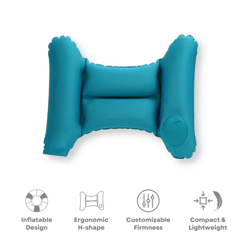 Almohada inflable de viaje para la espalda