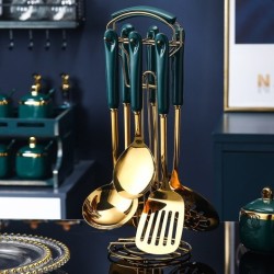 7 utensilios de cocina de silicona y acero inoxidable