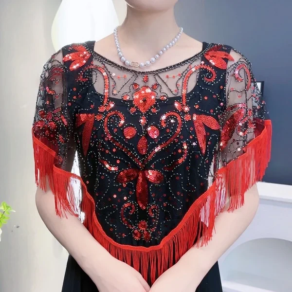 Fashionable Women's Sequin Shawl - Elevate Your Style!
