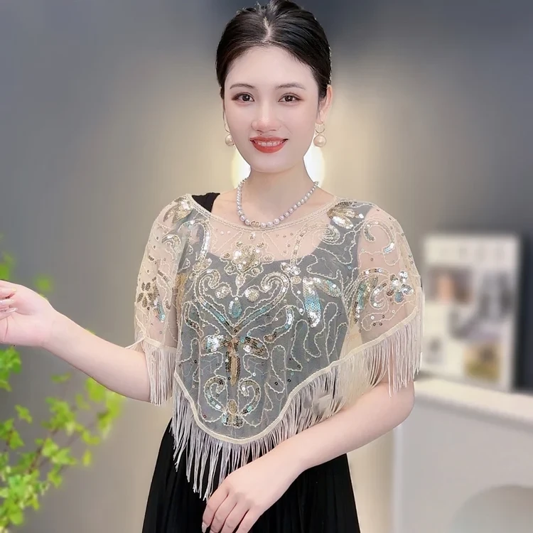 Fashionable Women's Sequin Shawl - Elevate Your Style!