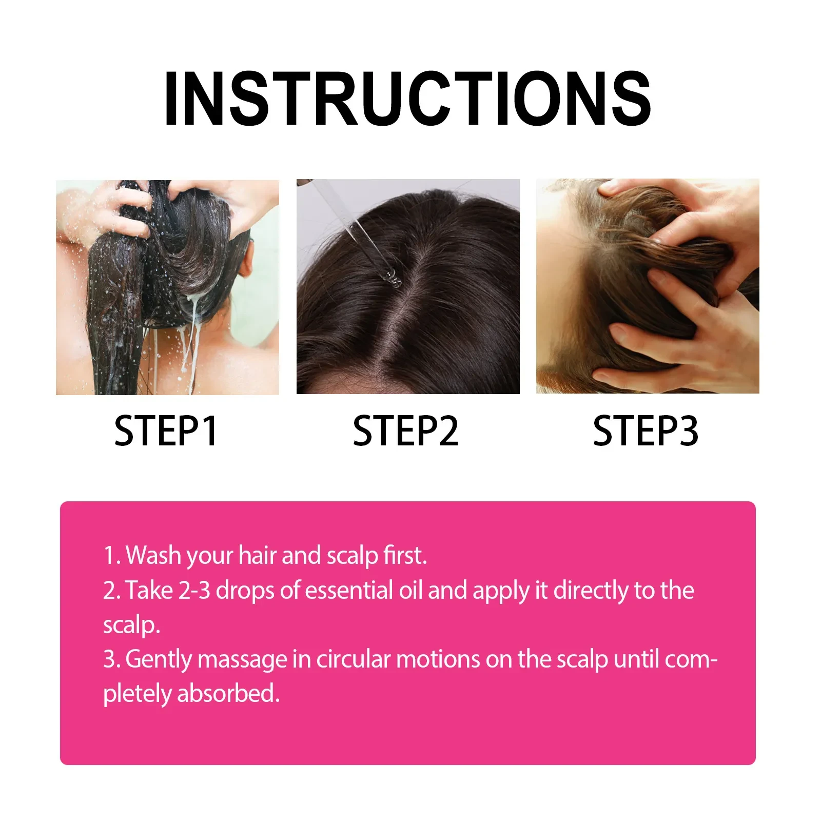 Aceite esencial hidratante y reparador para cabello seco y encrespado.