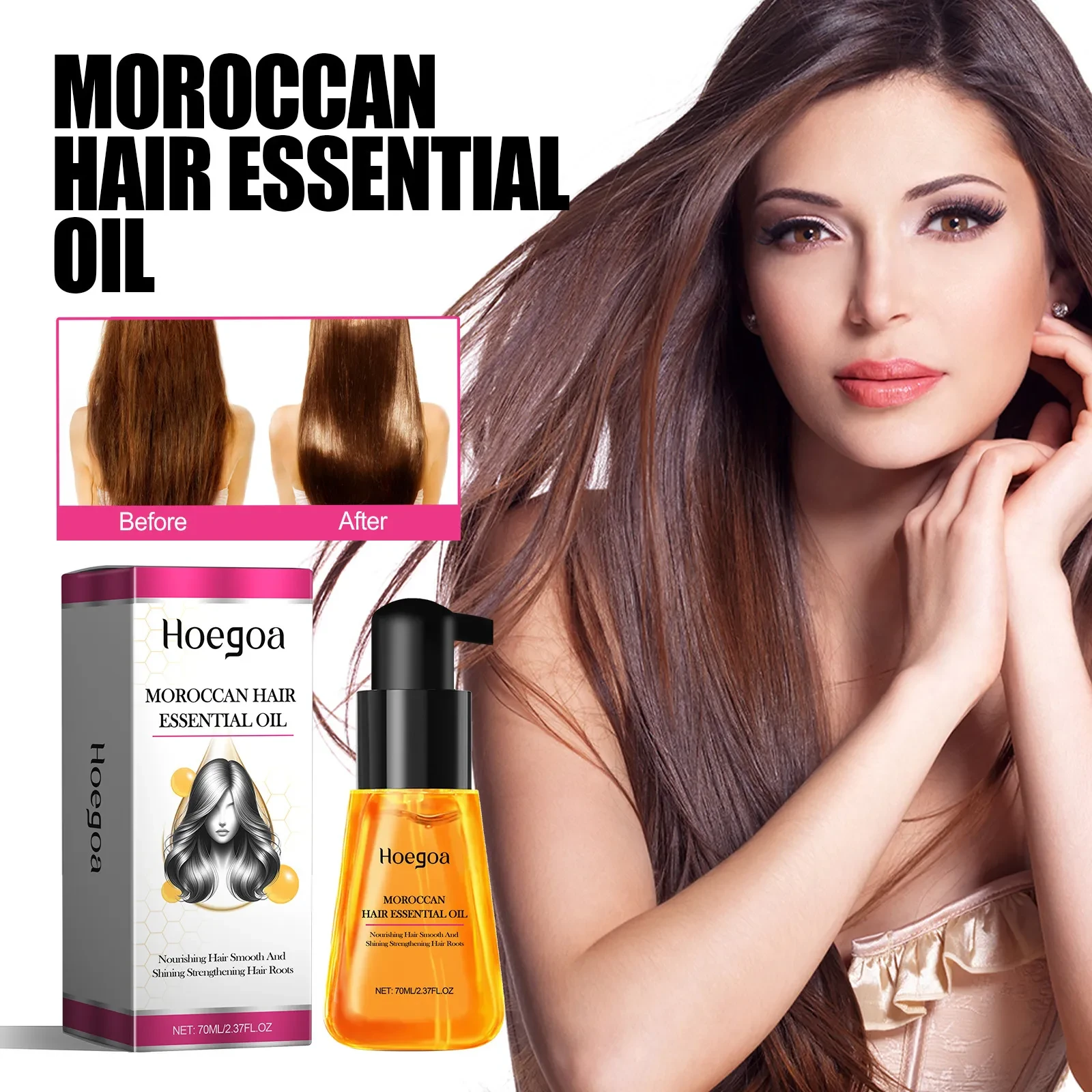 Aceite esencial hidratante y reparador para cabello seco y encrespado.