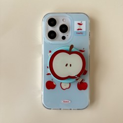 Simple Blue Background Magnetic Pendant Phone Case
