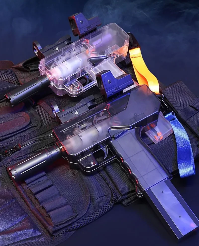 Pistola de agua eléctrica Uzi Burst, potente juguete para niños, totalmente automática, de largo alcance y pulverización, para exteriores.