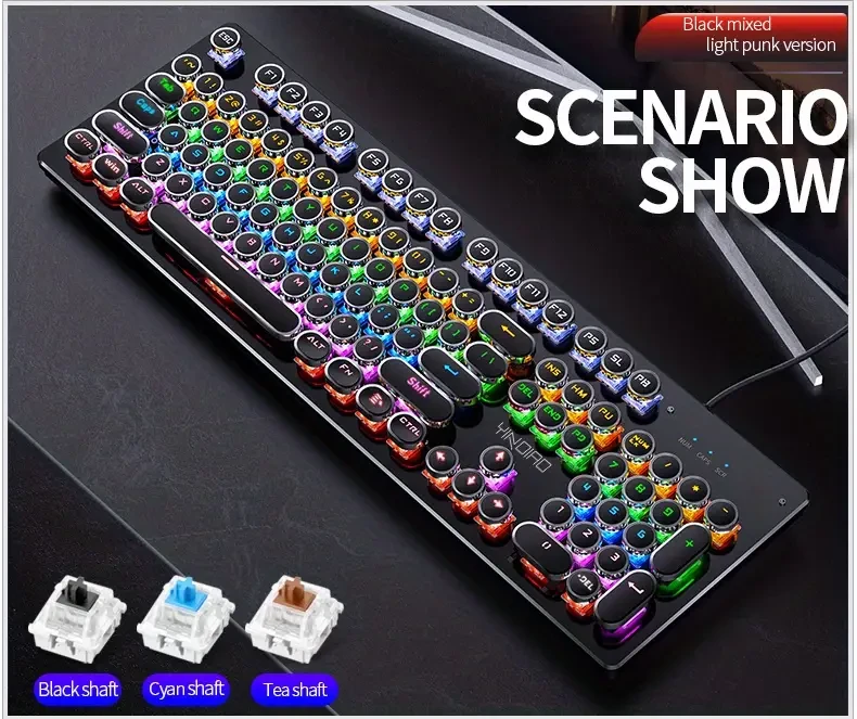 Teclado mecánico para juegos YinDiao Caller de 104 teclas