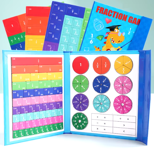 Aprendizaje de fracciones matemáticas Montessori