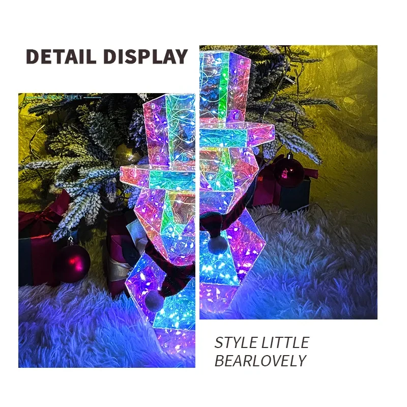 Papá Noel con luces LED de colores para Navidad