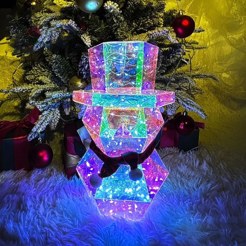 Papá Noel con luces LED de colores para Navidad