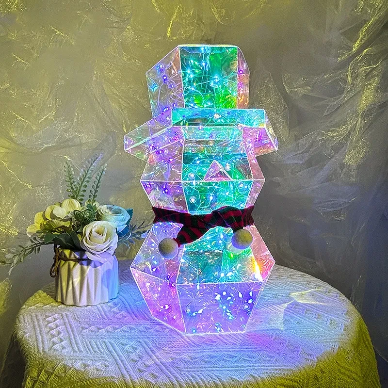 Papá Noel con luces LED de colores para Navidad