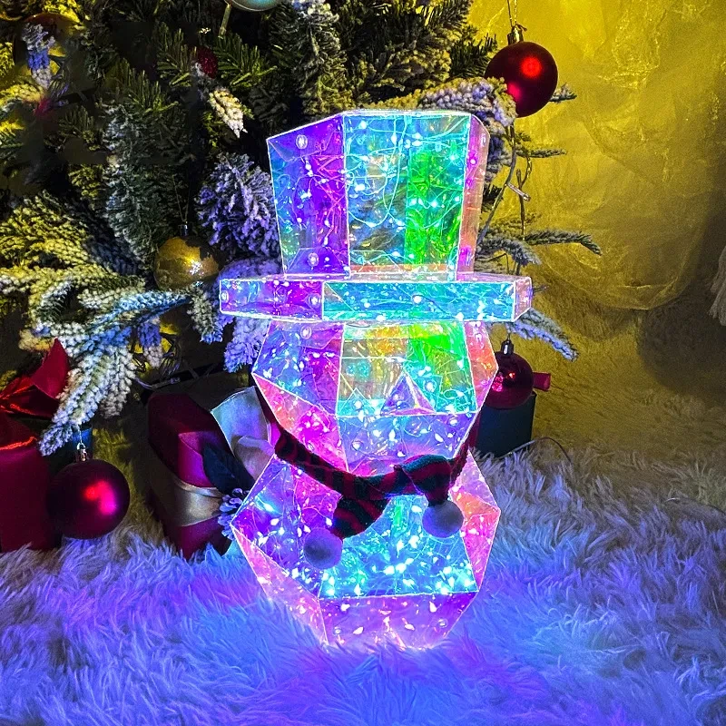 Papá Noel con luces LED de colores para Navidad