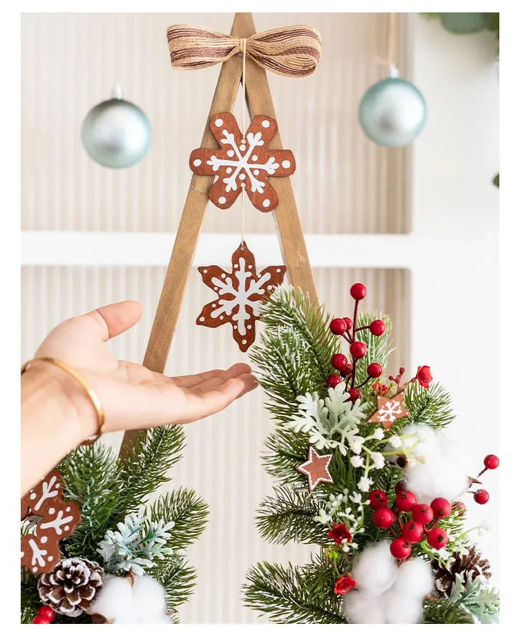 Lámpara de árbol de Navidad con decoración de flores de ambiente