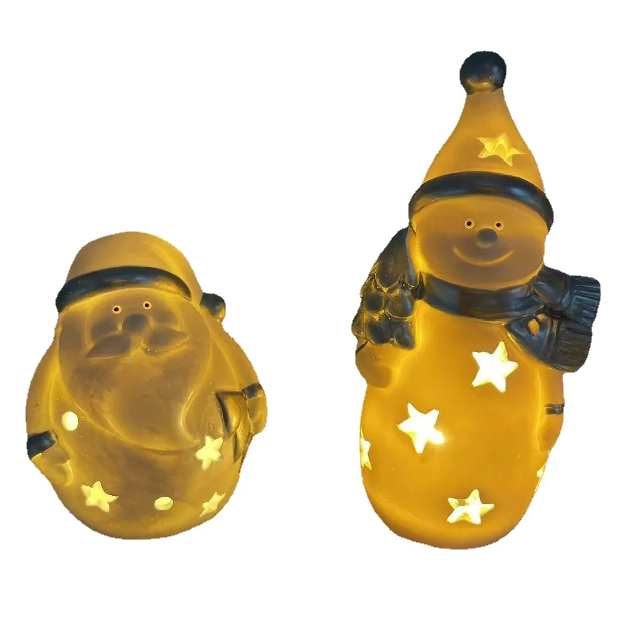 Decoración LED para el hogar con muñeco de nieve de Papá Noel