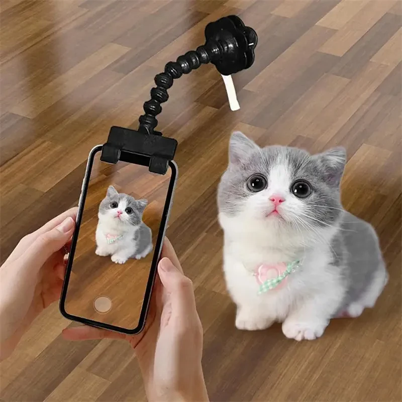 Herramienta para fotografía de mascotas, lente para ver perros y gatos, cámara de peluche, soporte para cámara de teléfono móvil, clip para selfies, suministros para mascotas