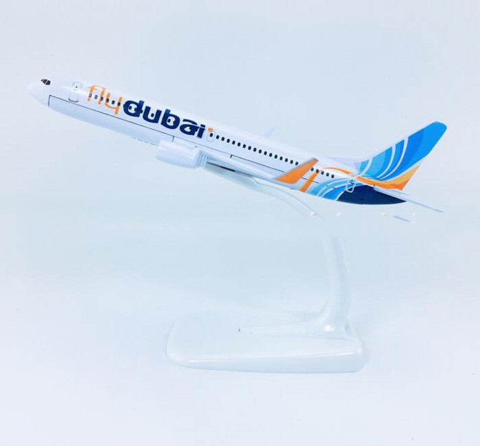 Modelo de avión de simulación de vuelo de Alloy Dubai Airlines, regalo