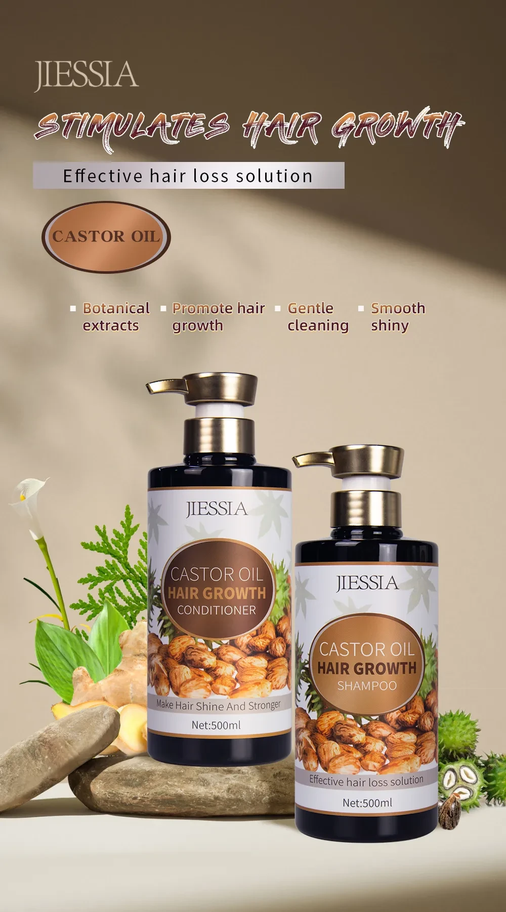 Aceite nutritivo vegetal para la caída del cabello mejorada