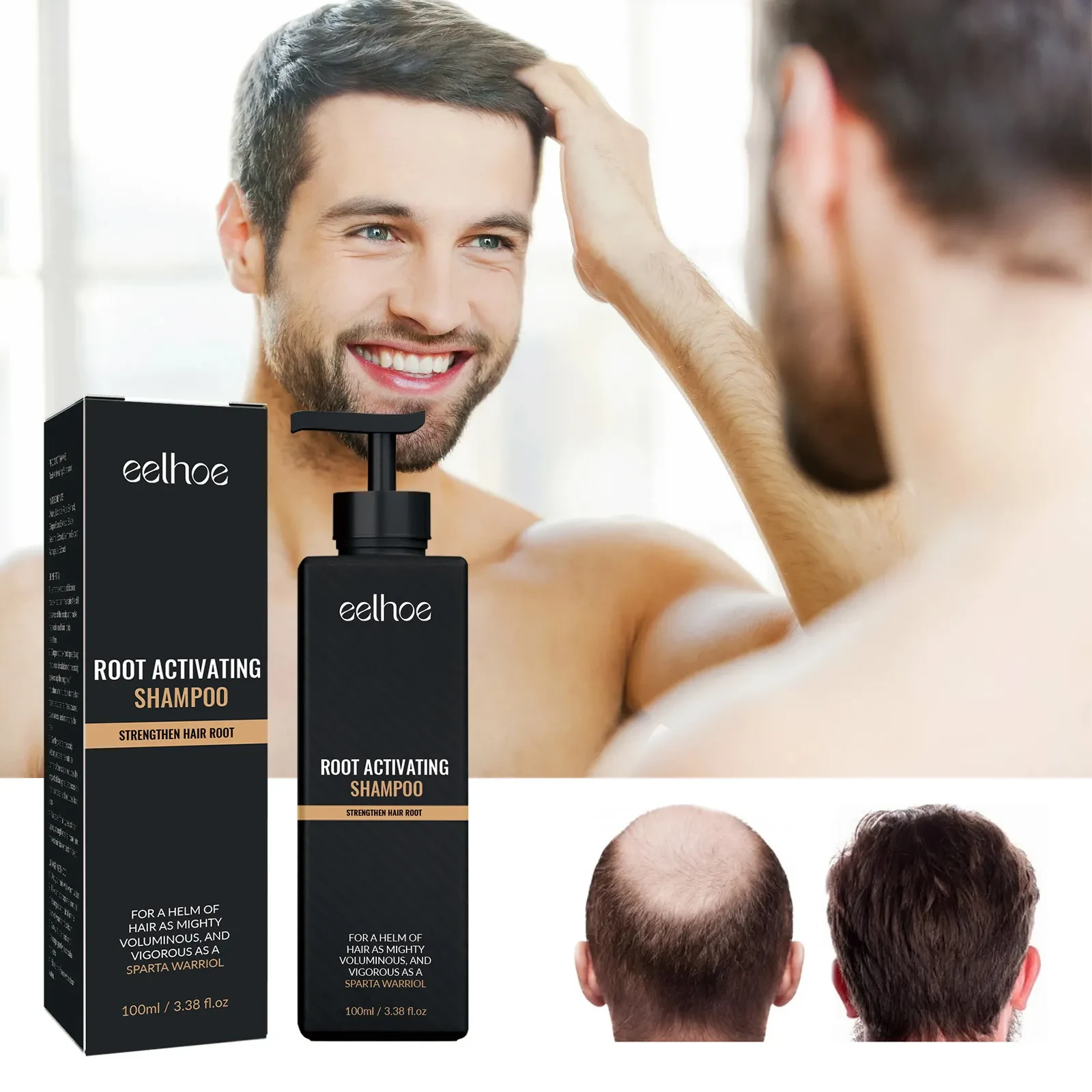 Anticaída, cabello sólido, grueso y esponjoso, suave, fuerte y reparador.