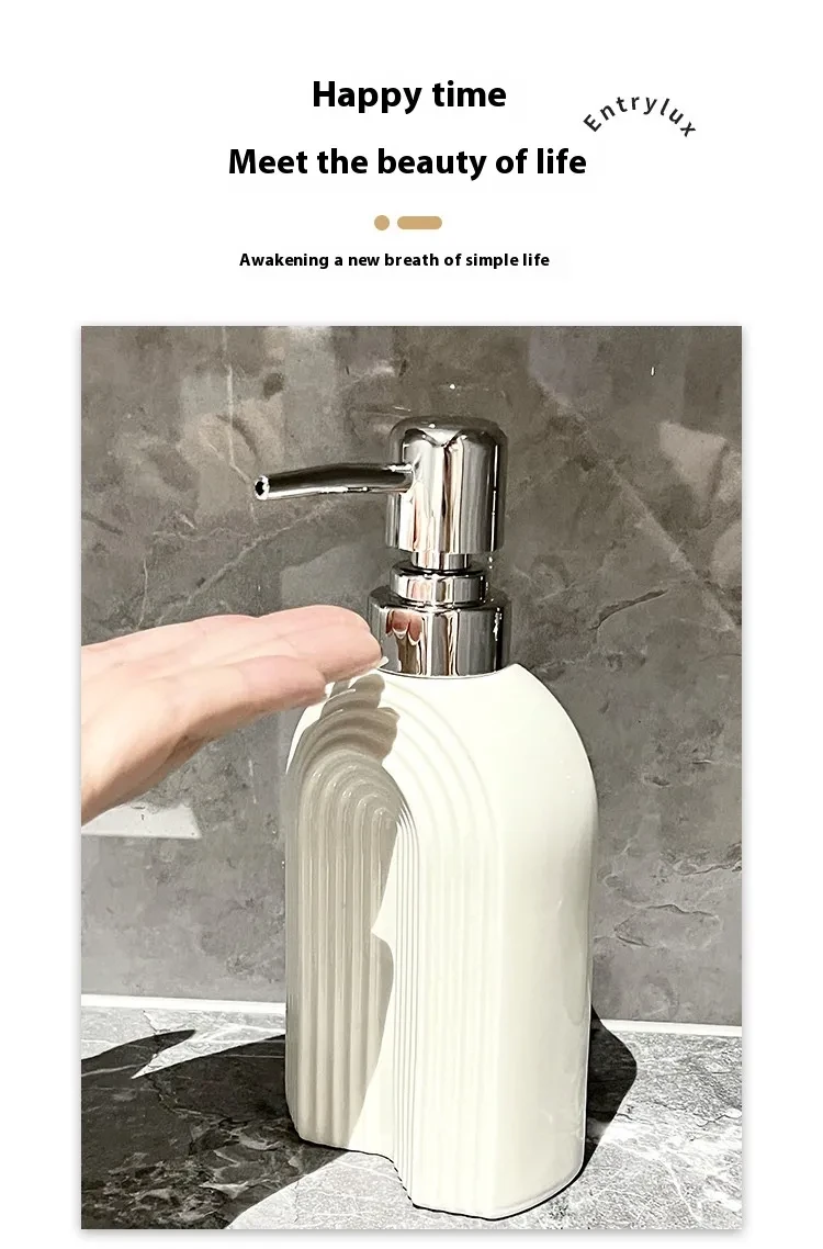Botella de viaje de cerámica de gran capacidad para gel de ducha y champú