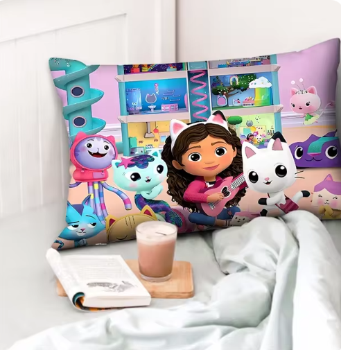 Funda de almohada rectangular de casas de muñecas Gabby