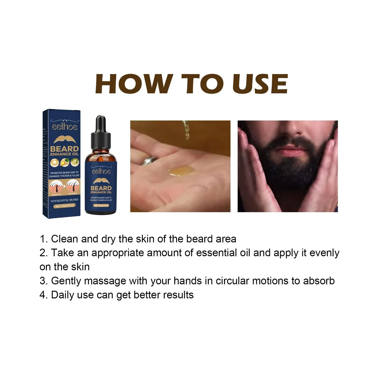 Aceite para el cuidado de la barba EELHOE