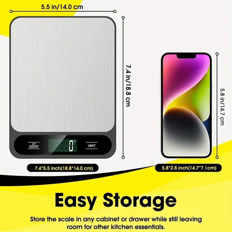 Báscula de cocina digital: báscula precisa para hornear, cocinar y bajar de peso con capacidad de 10 kg.