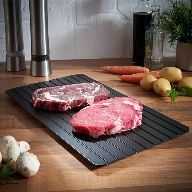 Bandeja de descongelación rápida: descongela carne y alimentos congelados sin esfuerzo