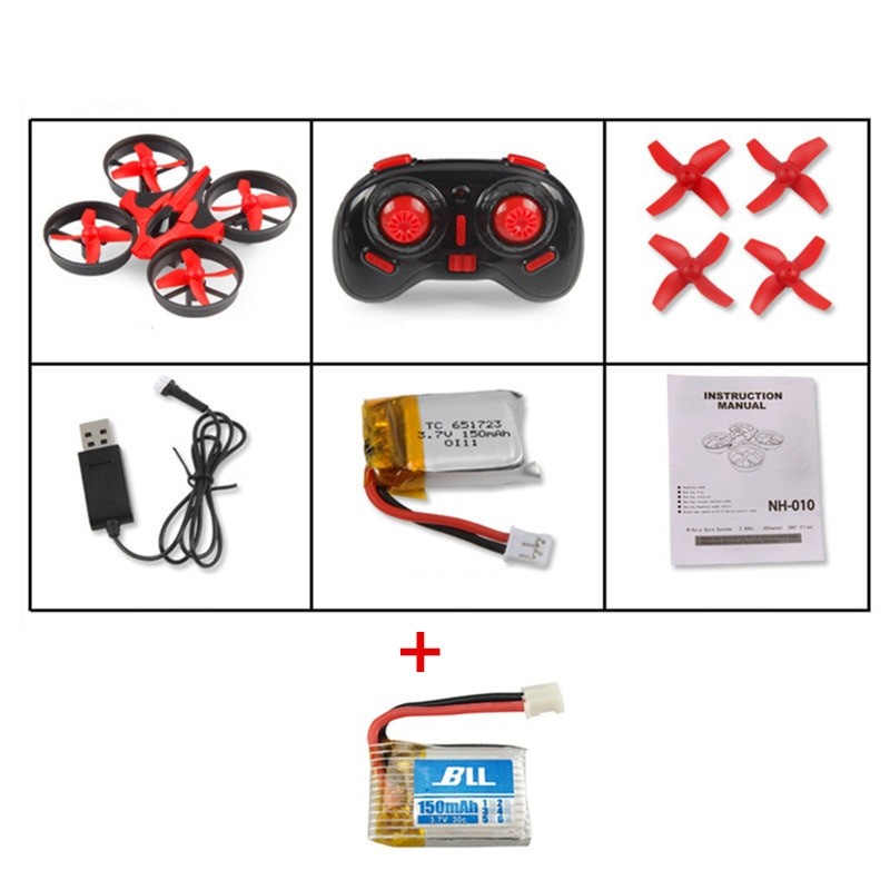 Mini cuadricóptero de control remoto con anillo protector, dron de control remoto anticaída, avión de control remoto, juguete para niños