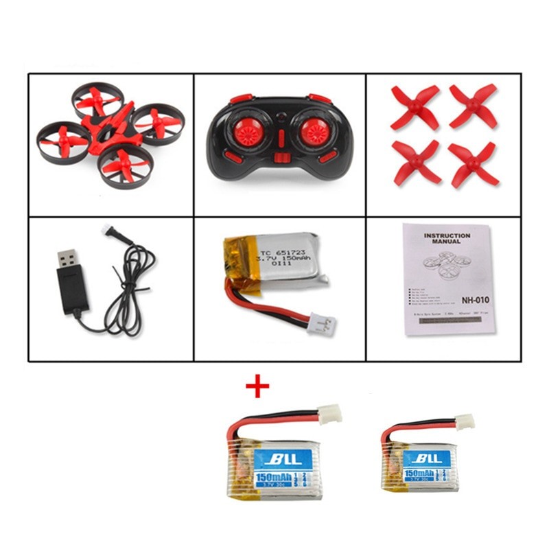 Mini cuadricóptero de control remoto con anillo protector, dron de control remoto anticaída, avión de control remoto, juguete para niños