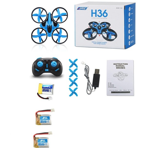 Mini cuadricóptero de control remoto con anillo protector, dron de control remoto anticaída, avión de control remoto, juguete para niños