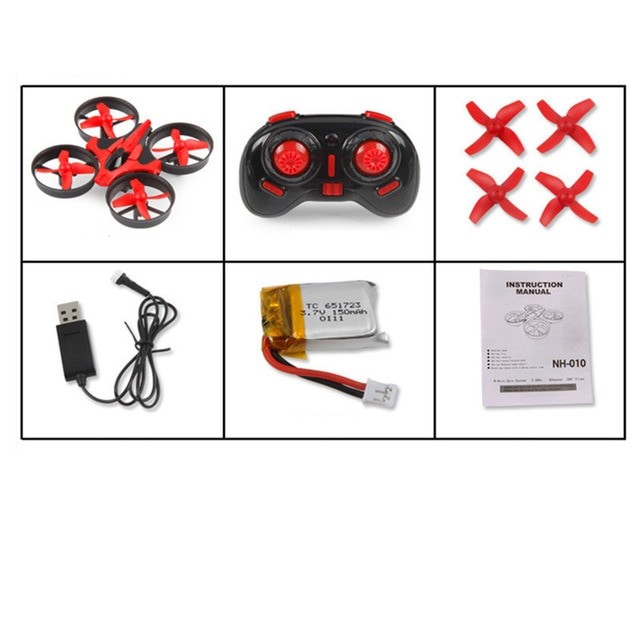 Mini cuadricóptero de control remoto con anillo protector, dron de control remoto anticaída, avión de control remoto, juguete para niños