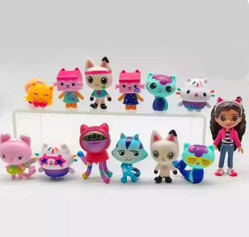 Casa de muñecas Gabby de PVC de 13 piezas