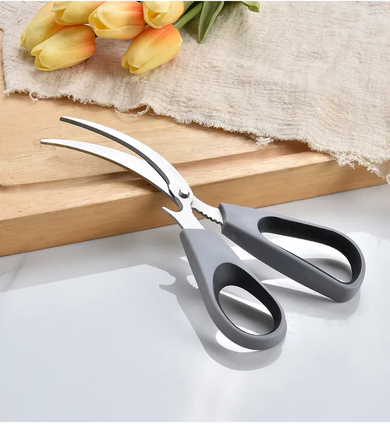 Tijeras de cocina de acero inoxidable para mariscos de uso doméstico