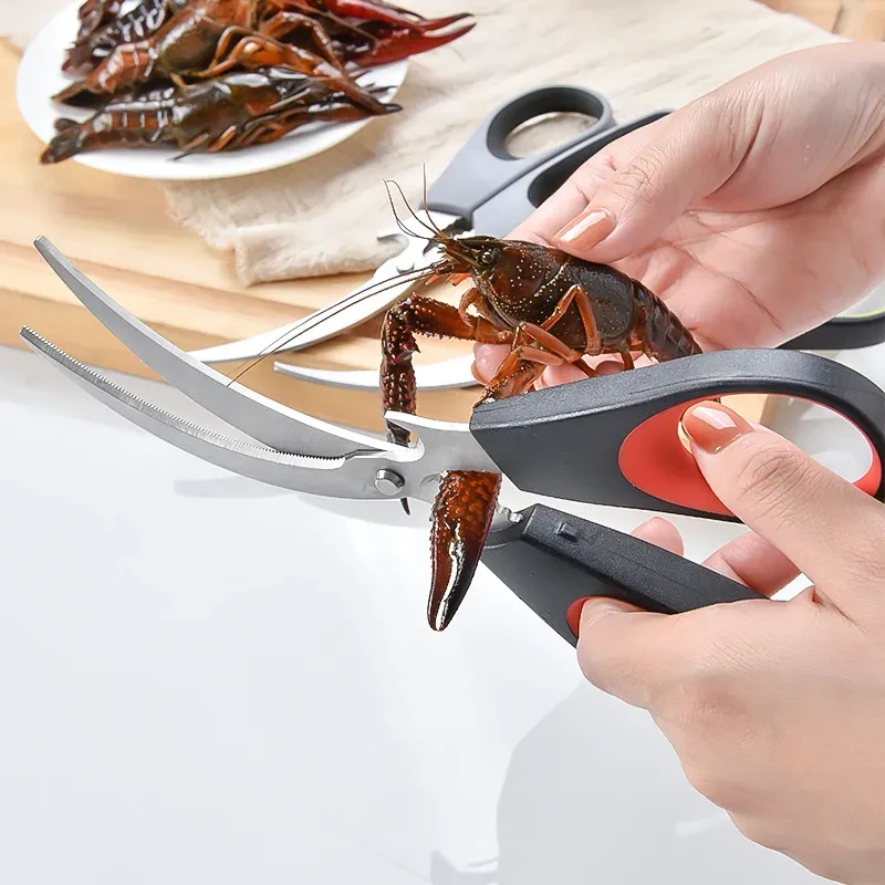 Tijeras de cocina de acero inoxidable para mariscos de uso doméstico