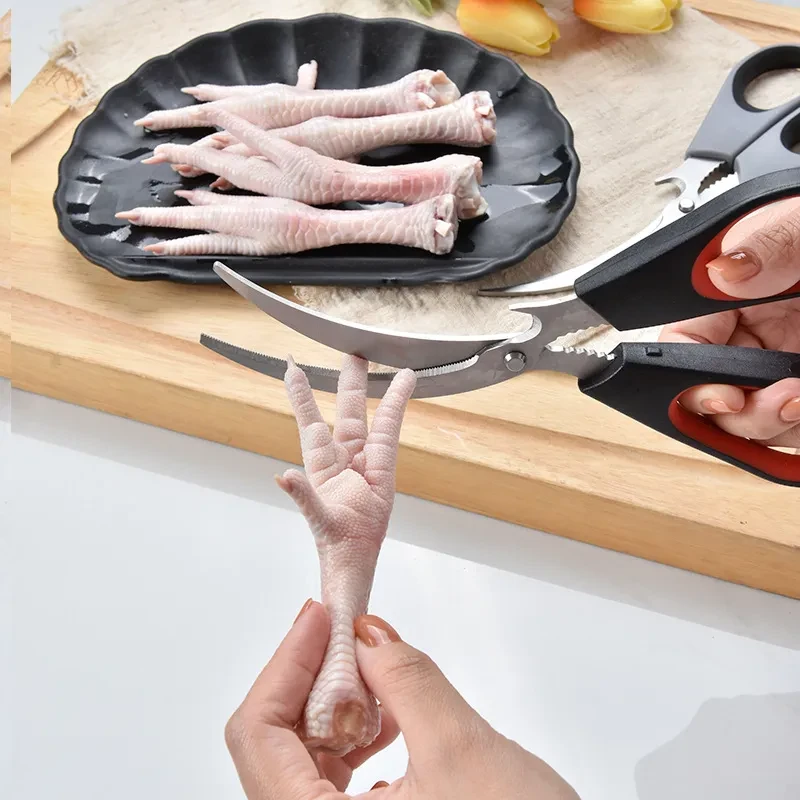 Tijeras de cocina de acero inoxidable para mariscos de uso doméstico