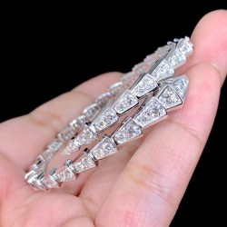 Pulsera de hueso de serpiente personalizada y ajustable de moda
