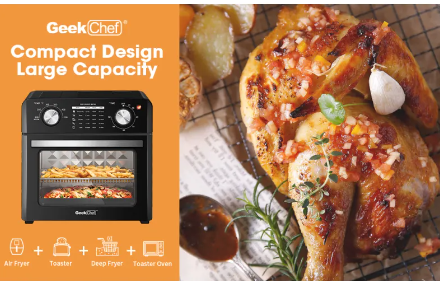 Freidora de aire Geek Chef de 10 cuartos, horno tostador de encimera,