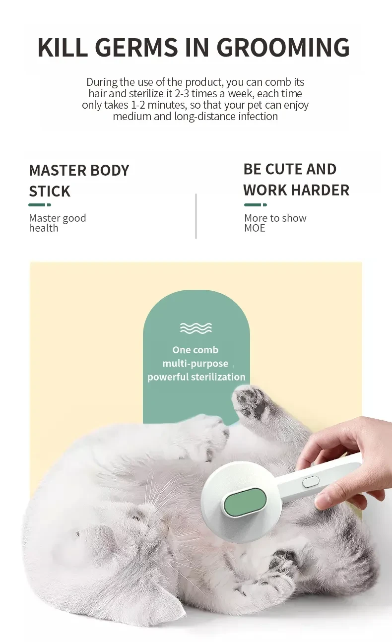 Peine esterilizador germicida para mascotas