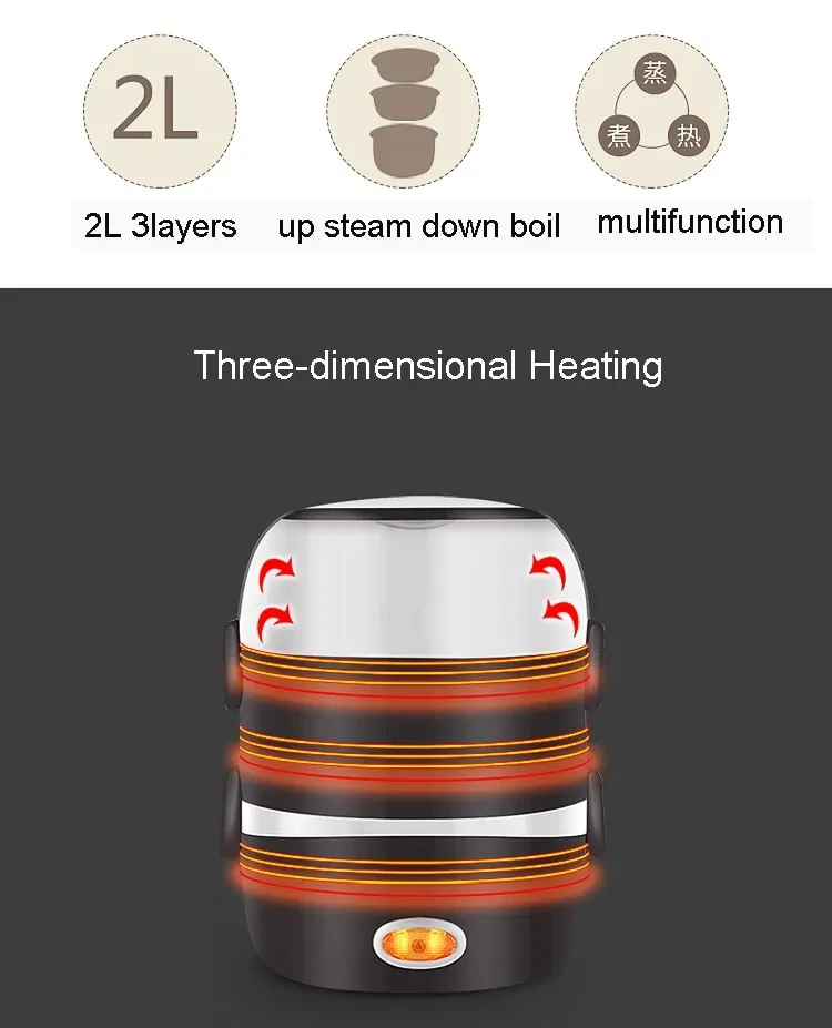 Lonchera multifuncional de 3 piezas