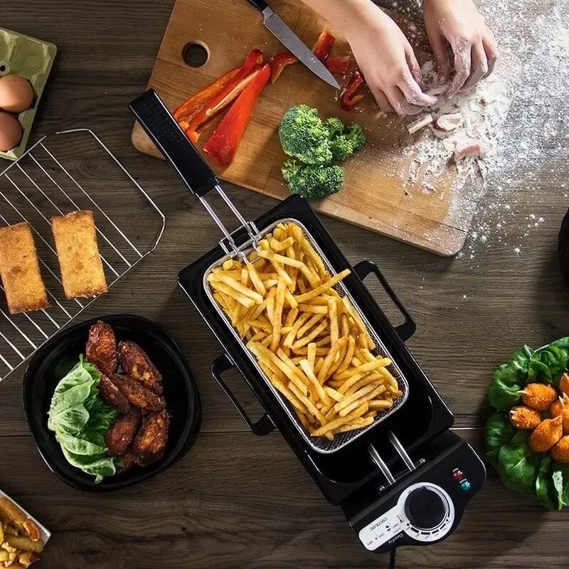Freidora electromecánica doméstica de 3 litros para patatas fritas