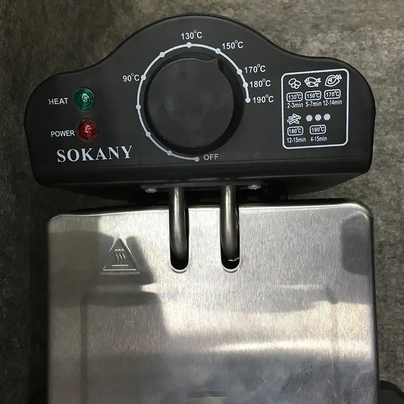 Freidora electromecánica doméstica de 3 litros para patatas fritas