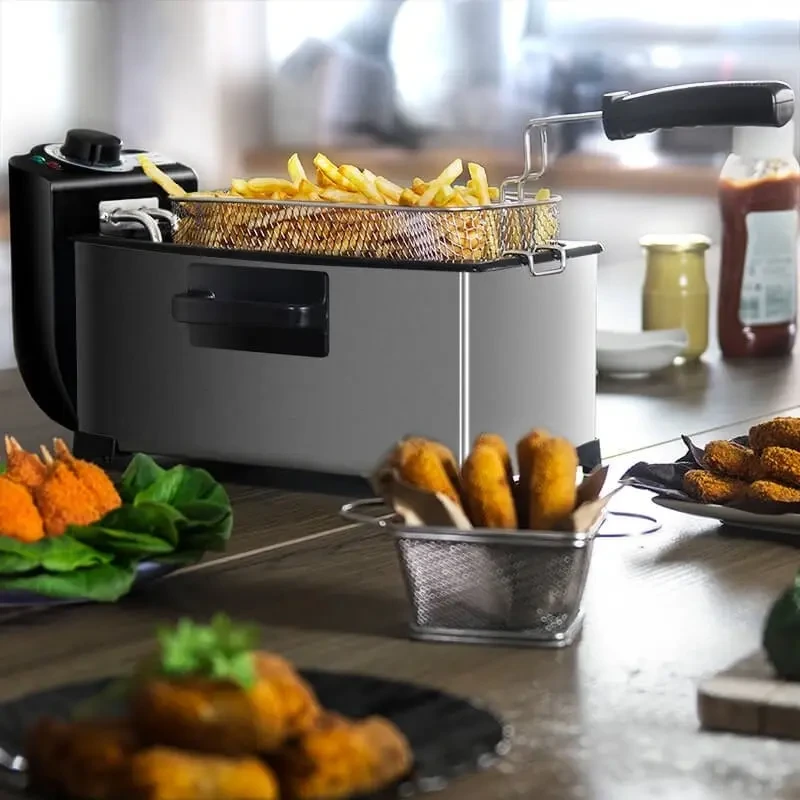 Freidora electromecánica doméstica de 3 litros para patatas fritas