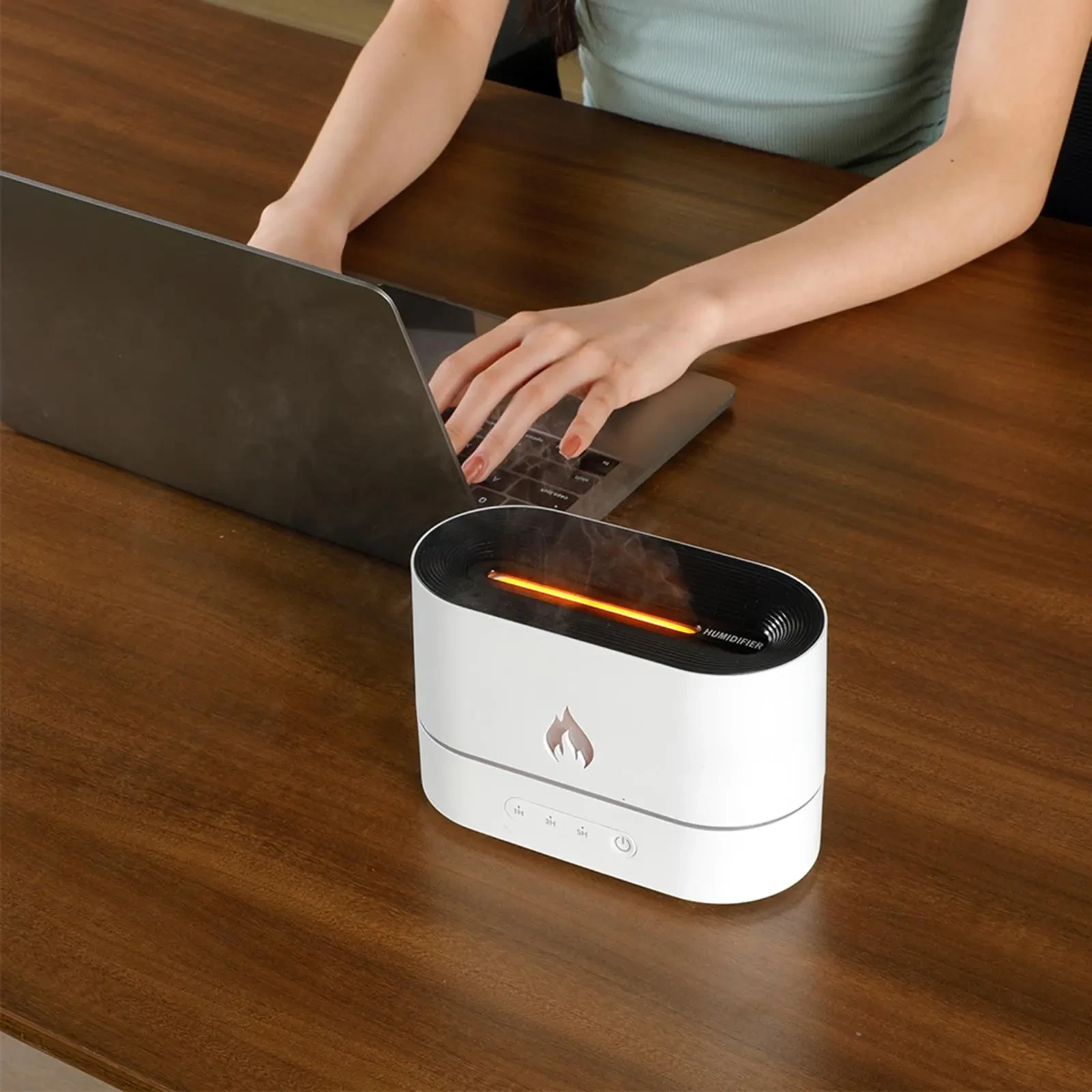 Máquina de aromaterapia Siming Flame con luz