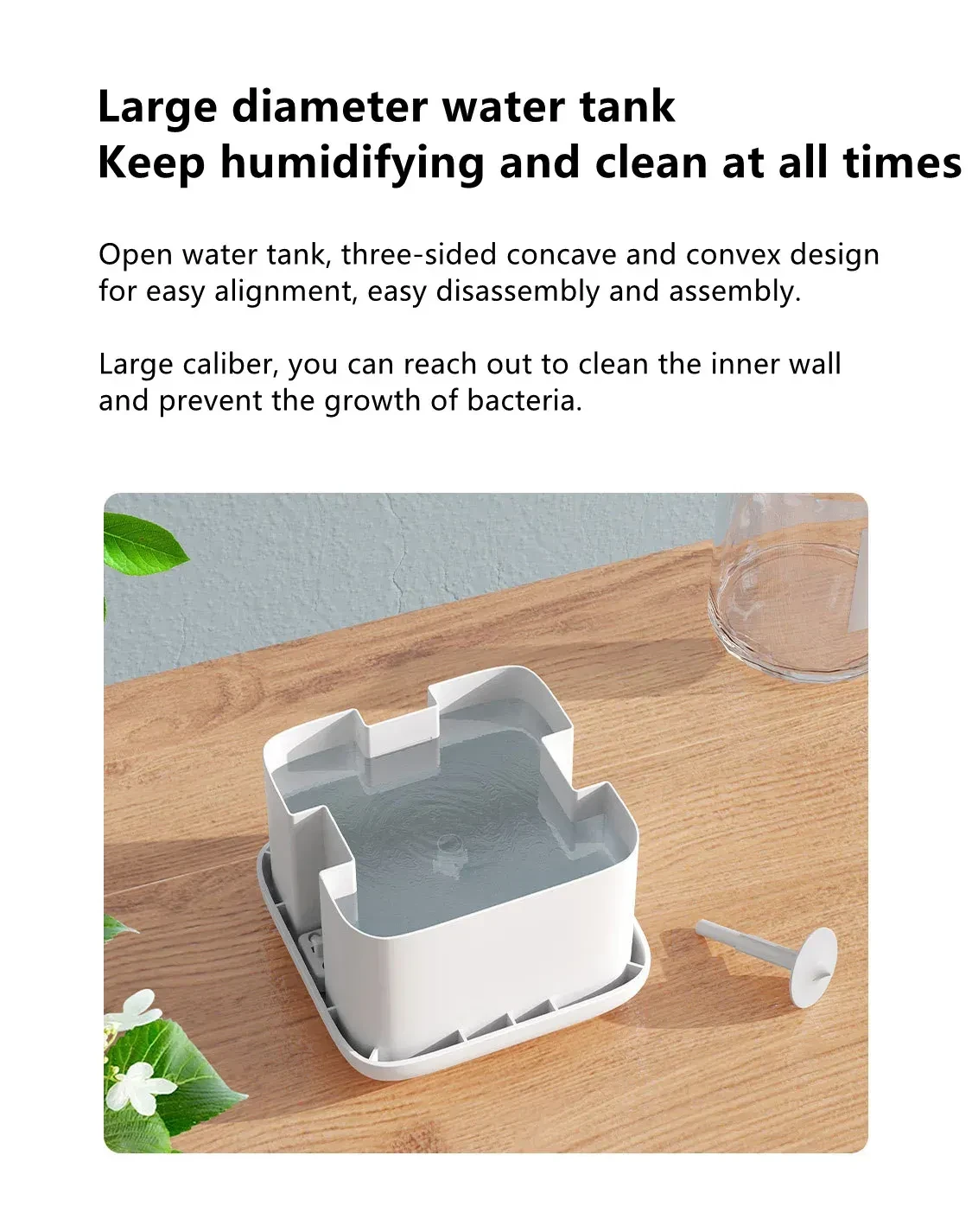 Humidificador de aire con luz ambiental