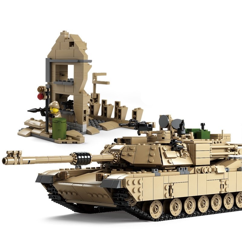 Nuevo juguete de tanque 10000. Sabiduría infantil para ensamblar bloques de construcción militares para niños. 2 tipos de modelado.
