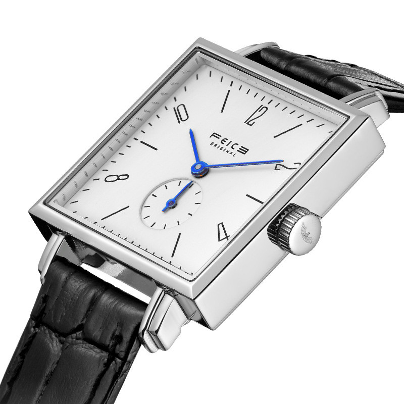 Reloj de cuarzo cuadrado sencillo de moda para hombres y mujeres.