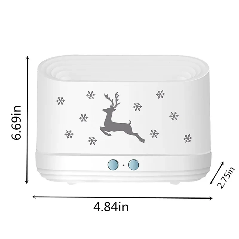 Humidificador difusor de llama de alce, lámpara silenciosa para el hogar, decoración navideña