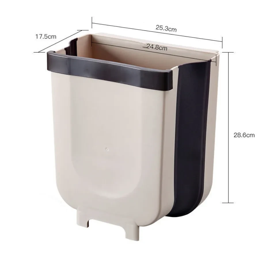 Cubo de basura plegable colgante para el hogar